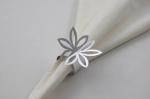 Bodille servietringe - sølv blomst
